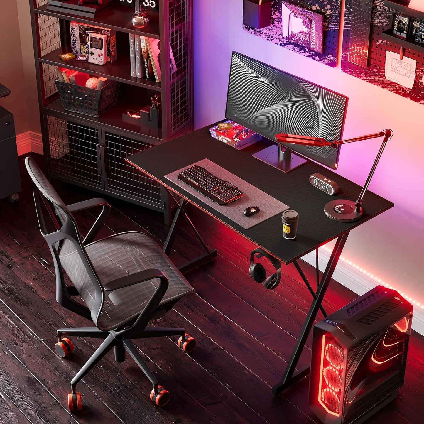 Gaming Desk 32 Inch PC Computer Desk, Home Office Desk Table Gamer